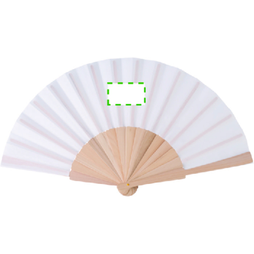 Eventail en bois et en rPET dans une boîte cadeau kraft Rosanne, Image 7