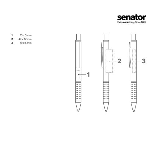senator® Star Tec uttrekkbar kulepenn i aluminium, Bilde 5