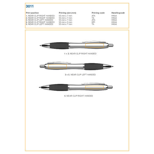 Penna a sfera in plastica, refill blu, Immagine 5