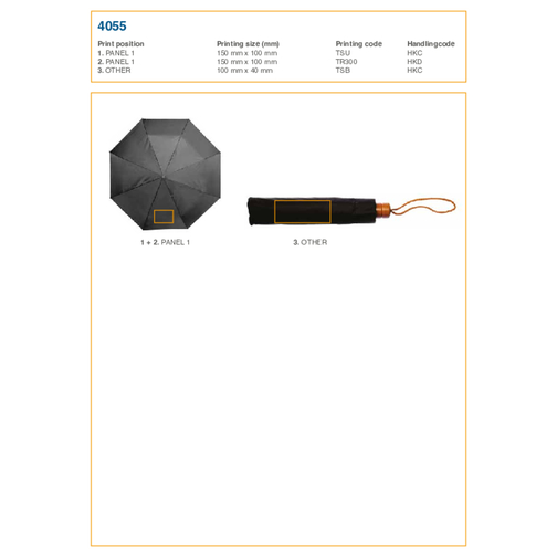 Parapluie pliable en polyester Janelle, Image 2