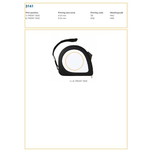 Mètre-ruban de 2 m en plastique Arianne, Image 3