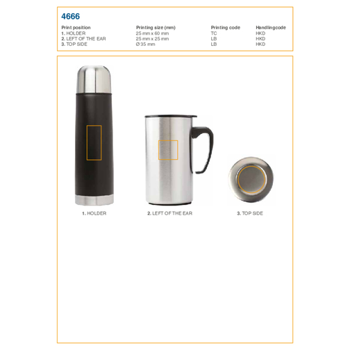 Set bouteille isotherme de 500 ml et mugs Luca, Image 5