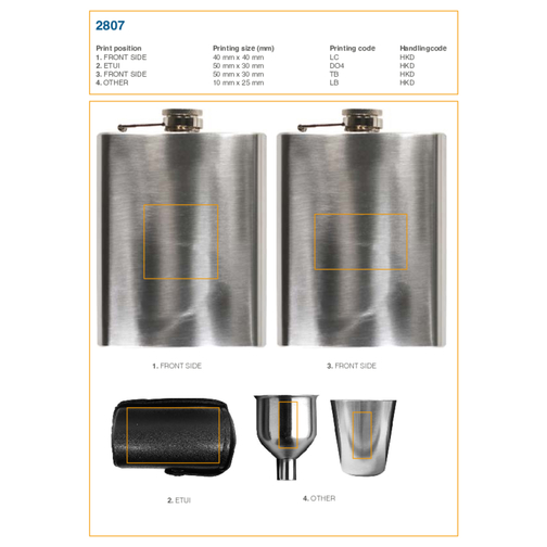 Set flasque et verres en acier noxydable Brittany, Image 3