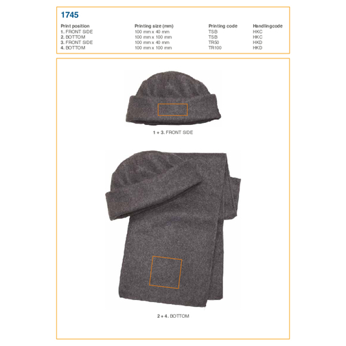 Bonnet et écharpe en laine polaire Russo, Image 2