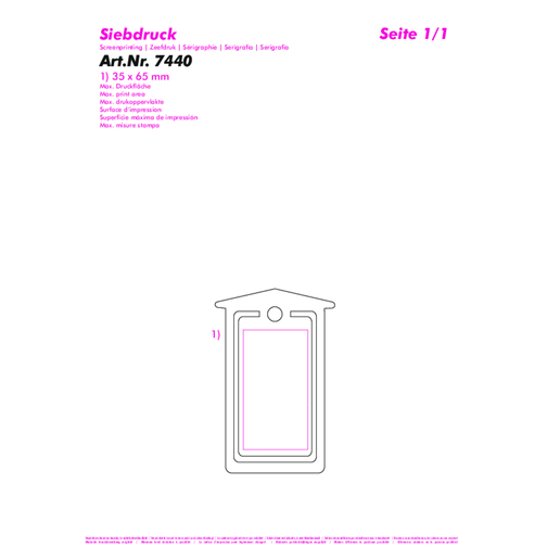 Zettelklammer 'Postbriefkasten' , weiß, PS, 0,97cm x 0,02cm x 0,67cm (Länge x Höhe x Breite), Bild 4
