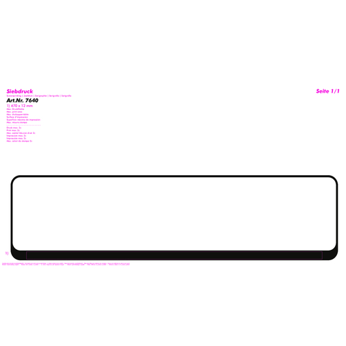Kennzeichenhalter 'Beta' , schwarz, PS, 52,70cm x 0,50cm x 13,50cm (Länge x Höhe x Breite), Bild 4