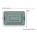 ROMINOX® Lunchbox // Quadra Silber XL-Standskizze1