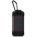 Solo 3W IPX5 Solar Bluetooth®-Lautsprecher aus recyceltem RCS Kunststoff mit Karabinerhaken-Standskizze1