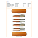 Parure de stylo bille et roller en bambou Addie-Croquis verticaux1