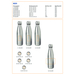 Gourde isotherme de 500 ml en acier inoxydable Lombok-Croquis verticaux1