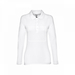 THC BERN WOMEN WH. Langärmeliges Poloshirt für Damen aus kardierter Baumwolle-Standskizze1