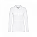 THC BERN WOMEN WH. Langärmeliges Poloshirt für Damen aus kardierter Baumwolle-Standskizze2