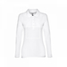 THC BERN WOMEN WH. Langärmeliges Poloshirt für Damen aus kardierter Baumwolle-Standskizze3