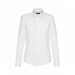 THC TOKYO WOMEN WH. Langärmeliges Oxford-Hemd für Frauen. Weiße Farbe-Standskizze1