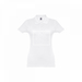 THC EVE WH. Kurzarm-Poloshirt mit Gürtel für Damen aus kardierter Baumwolle-Standskizze2