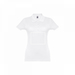 THC EVE WH. Kurzarm-Poloshirt mit Gürtel für Damen aus kardierter Baumwolle-Standskizze4