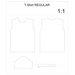 Reglan T-shirt individuel - fuld overfladetryk-Standskitse1