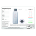 Umweltfreundliche rPET Flasche CLEAR 700 ml-Standskizze1
