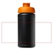 Bouteille de sport Baseline de 500 ml recyclée avec couvercle rabattable-Croquis verticaux1