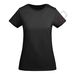 Breda kortärmad T-shirt för dam-ståndskiss2