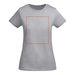 Breda kortärmad T-shirt för dam-ståndskiss6