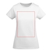 Breda kortärmad T-shirt för dam-ståndskiss11