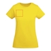 Breda kortärmad T-shirt för dam-ståndskiss8
