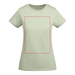 Breda kortärmad T-shirt för dam-ståndskiss13