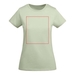 Breda kortärmad T-shirt för dam-ståndskiss4