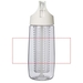 HydroFruit 700 ml Sportflasche aus recyceltem Kunststoff mit Klappdeckel und Trinkhalm-Standskizze2