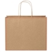 Sac en papier Kraft 120 g/m2avec poignées torsadées, grande taille-Croquis verticaux2