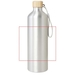 Malpeza 1L RCS-zertifizierte Wasserflasche aus recyceltem Aluminium-Standskizze4