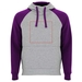 Badet zweifarbiger Kapuzenpullover Unisex-Standskizze2