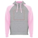 Badet zweifarbiger Kapuzenpullover Unisex-Standskizze11
