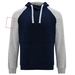 Badet zweifarbiger Kapuzenpullover Unisex-Standskizze18