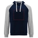 Badet zweifarbiger Kapuzenpullover Unisex-Standskizze16