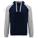 Badet zweifarbiger Kapuzenpullover Unisex-Standskizze1