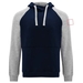 Badet zweifarbiger Kapuzenpullover Unisex-Standskizze2