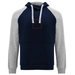 Badet zweifarbiger Kapuzenpullover Unisex-Standskizze14
