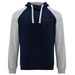 Badet zweifarbiger Kapuzenpullover Unisex-Standskizze17