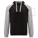 Badet zweifarbiger Kapuzenpullover Unisex-Standskizze6