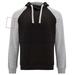 Badet zweifarbiger Kapuzenpullover Unisex-Standskizze15