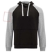 Badet zweifarbiger Kapuzenpullover Unisex-Standskizze20