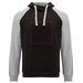 Badet zweifarbiger Kapuzenpullover Unisex-Standskizze19