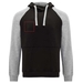 Badet zweifarbiger Kapuzenpullover Unisex-Standskizze13