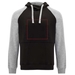 Badet zweifarbiger Kapuzenpullover Unisex-Standskizze5