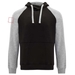 Badet zweifarbiger Kapuzenpullover Unisex-Standskizze11