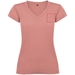 T-shirt a maniche corte con scollo a V da donna Victoria-Schizzi dello stand1
