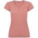 T-shirt a maniche corte con scollo a V da donna Victoria-Schizzi dello stand4