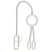 Alasia 30 cm 5-in-1 Kabel aus recyceltem Kunststoff für Datenübertragung und 27W Schnellladung-Standskizze2